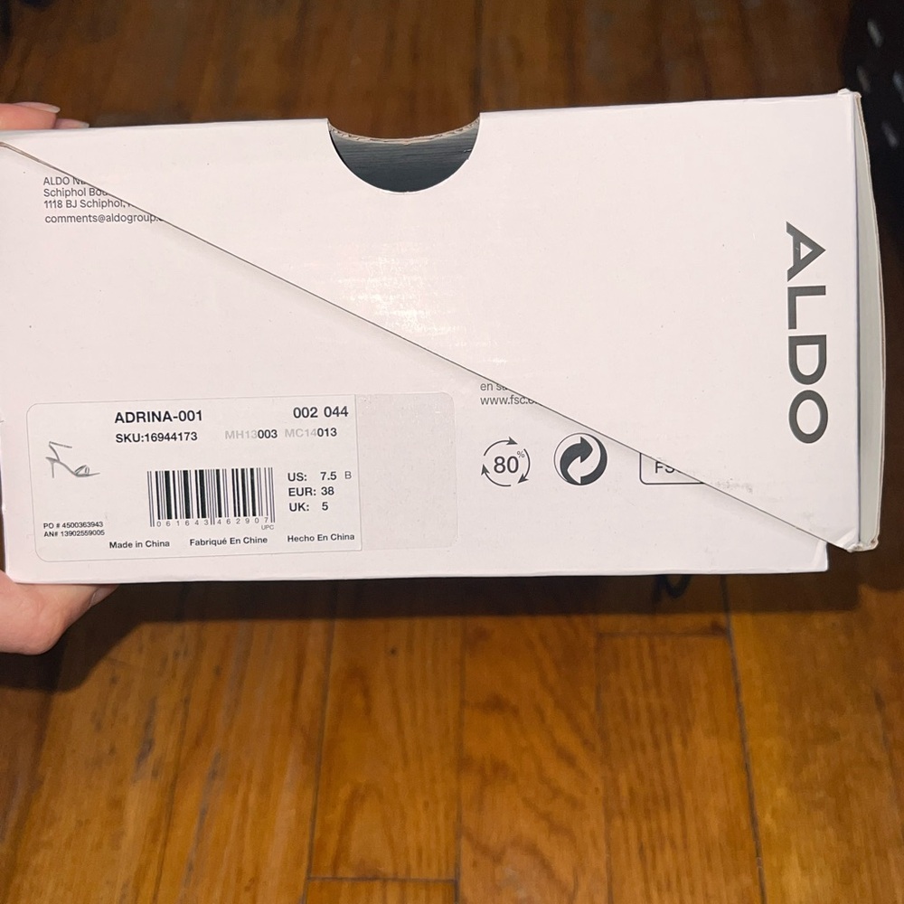 Aldo Elegant Adrina Black Strappy Sandals 7.5 - Picture 7 of 9